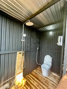 Tân PhúTropical eGlamping的一间带卫生间和淋浴的浴室