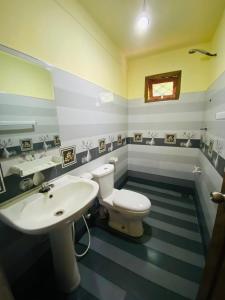马特莱Doranagala Holiday Home的浴室配有白色卫生间和盥洗盆。