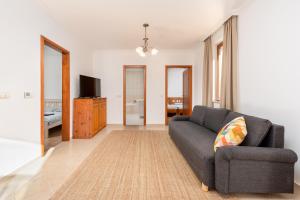 佐洛恰尼Zala Hills Apartman - Batthyány Villapark的带沙发和电视的客厅
