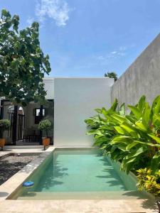巴拉德纳维达Villa Paraíso Costalegre的一座房子的院子内的游泳池