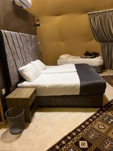 DisahQueen's Magic Camp的一间带两张床的卧室和地毯