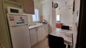 佩塔提克瓦佩塔提克瓦公寓 - 巴科查瓦街的厨房配有白色冰箱和桌子