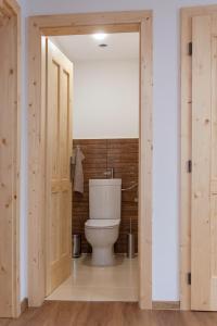 莫斯提威阿布伦克瓦U Janka的浴室设有卫生间,可通过门进入