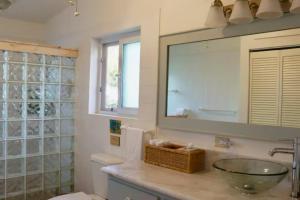 Cruz BayMandavilla - Inspired USVI- Generator - Starlink的一间带水槽和镜子的浴室