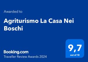 ColderùAgriturismo La Casa Nei Boschi的手机的截图,手机的文本被激活以获取irmina la ca