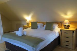 圣安德鲁斯拉松斯旅馆的一间卧室配有一张带2个床头柜的大床
