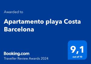 马尔格莱特德玛Apartamento playa Costa Barcelona的手机的屏幕截图,文字应用到救护手游戏中