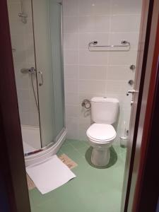 布德瓦Apartments Krapina Lux的一间带卫生间和淋浴的小浴室