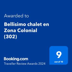 Bellisimo chalet en Zona Colonial (302)的证书、奖牌、标识或其他文件