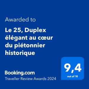 那慕尔Le 25, Duplex élégant au cœur du piétonnier historique的给门诊大象中心发短信的电话的屏幕