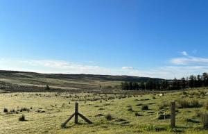 CulnacnocTaigh Mhurdaidh的草地上带木栅栏的田野
