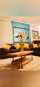 诺维萨德Apartman Marijana的带沙发和咖啡桌的客厅