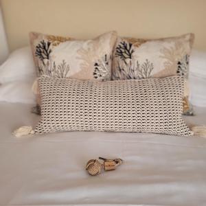 巴讷维尔-卡特里特海洋酒店的一张带两个枕头的衣柜