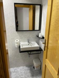 波多黎多德萨贡托艾尔巴赫芬酒店的一间带水槽和镜子的浴室