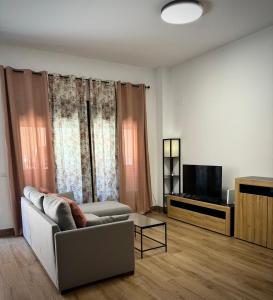 科尔多瓦Tabor的带沙发和电视的客厅