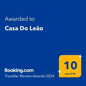 尼禄Casa Do Leão A 150 year Old Portuguese Home的黄色标志,文字被授予casa do leico