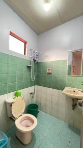 波尔多·格尼拉Manalo's Lodge and Restaurant的一间带卫生间和水槽的浴室