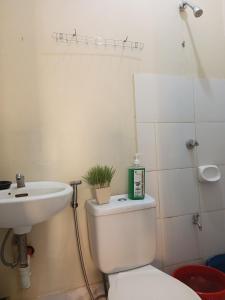 帕加迪安Pagadian Staycation in Camella 3的浴室配有白色卫生间和盥洗盆。