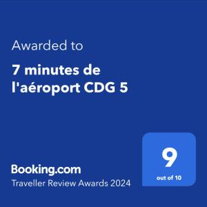ThieuxÀ 7 minutes de l'aéroport CDG 1的显示辅助cds的分钟截图