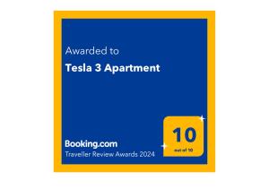 诺维萨德Tesla 3 Apartment的给Tisa公寓的标牌