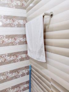 伊斯兰堡Morbex Guest House Islamabad的浴室毛巾架上的毛巾
