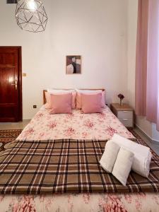 比萨La Casa di Eli的一间卧室配有一张大床和两个枕头