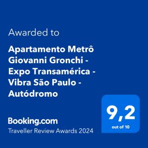 圣保罗Apartamento Metrô Giovanni Gronchi - Expo Transamérica - Vibra São Paulo - Autódromo的手机的屏幕截图,文字升级为阿根廷图