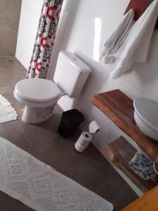 博尼图Casa Rustica Dubanza的一间带卫生间和水槽的浴室