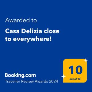 圣胡安Casa Delizia close to everywhere!的标有发往卡萨德利卡的黄色标语,几乎遍及所有地方