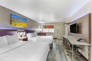 埃尔帕索贝斯特韦斯特桑兰公园酒店的酒店客房配有两张床和一张书桌