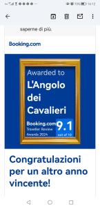 比萨L'Angolo dei Cavalieri的一张照片拍摄的网站的截图