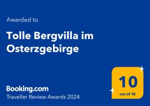 库罗阿尔滕堡Tolle Bergvilla im Osterzgebirge的手机的截图,文字被翻译