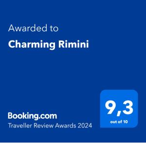里米尼Charming Rimini的手机的屏幕截图,文字升级到传输里米尼