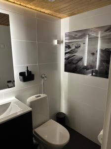 瓦萨Rewell Suite - Central location and nice view!的浴室配有白色卫生间和盥洗盆。