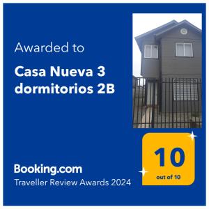 Casa Nueva 3 dormitorios 2B的证书、奖牌、标识或其他文件