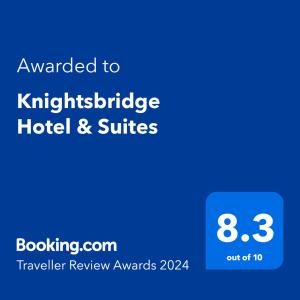 阿布贾Knightsbridge Hotel & Suites的给骑士桥酒店和套房的手机短信