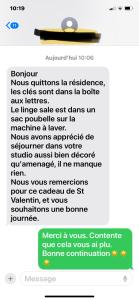 朗通Les Marinas de Cassy的手机欺诈短信的截图