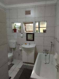 开普敦LRN Brackenfell Homestay的浴室配有盥洗盆、卫生间和浴缸。