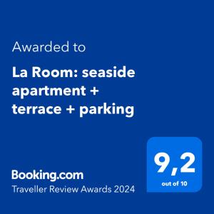 芒通La Room: seaside apartment + terrace + parking的给房间留有理智的预约耐心的词的文本框