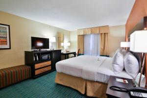 俾斯麦俾斯麦戴斯酒店的配有一张床和一台平面电视的酒店客房