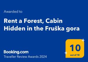 Velika RemetaRent a Forest, Cabin Hidden in the Fruška gora的租一个隐藏在Fuska山羊屏风中的森林小屋