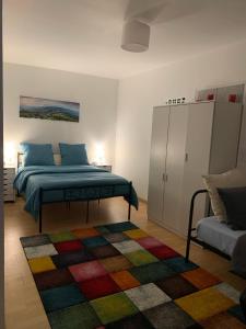 瑟农什Chambres Senonches centre-ville的一间卧室配有一张床和地毯