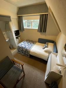 艾尔斯伯里西方住宿酒店的一间小卧室,配有床和窗户