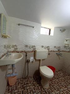 波戈马洛LEON HOME STAY的一间带卫生间和水槽的浴室