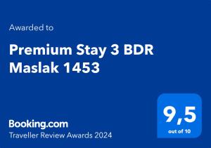 伊斯坦布尔Premium Stay 3 BDR Maslak 1453的确认的逗留 bdr 文本的截图