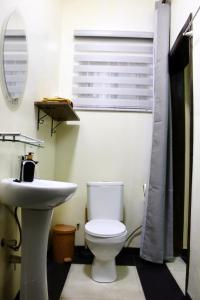 阿克拉Accra Luxury Apartments At The Sanga Estates的浴室配有白色卫生间和盥洗盆。