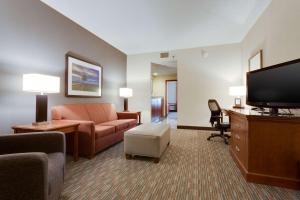 奥法伦伊利诺斯圣路易斯/奥法隆德鲁酒店的带沙发和平面电视的客厅