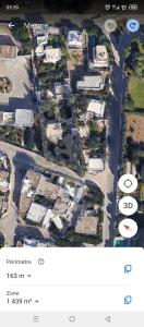 突尼斯باردو الحناية的城市房屋地图的屏幕