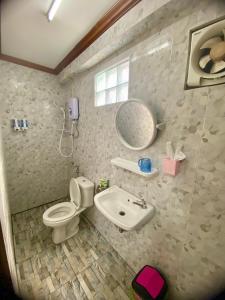 琅勃拉邦Xuan Keo place house 2的一间带卫生间和水槽的浴室