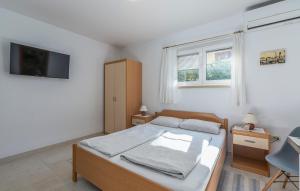 波雷奇卡萨诺瓦旅馆的一间卧室设有一张床、一台电视和窗户。